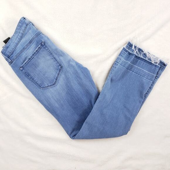 3X1 NYC Cropped Jeans Women 26 Baby Boot Fray Hem Distressed Light Blue Denim - Picture 7 of 10